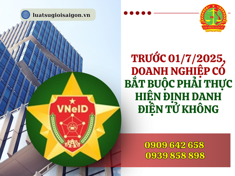 Trước ngày 01/7/2025, doanh nghiệp có bắt buộc phải thực hiện định danh điện tử không?