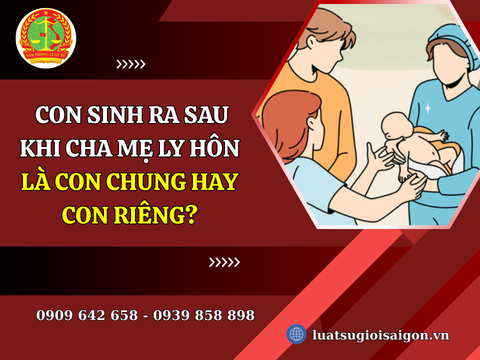 Con sinh ra sau khi cha mẹ ly hôn là con chung hay con riêng?