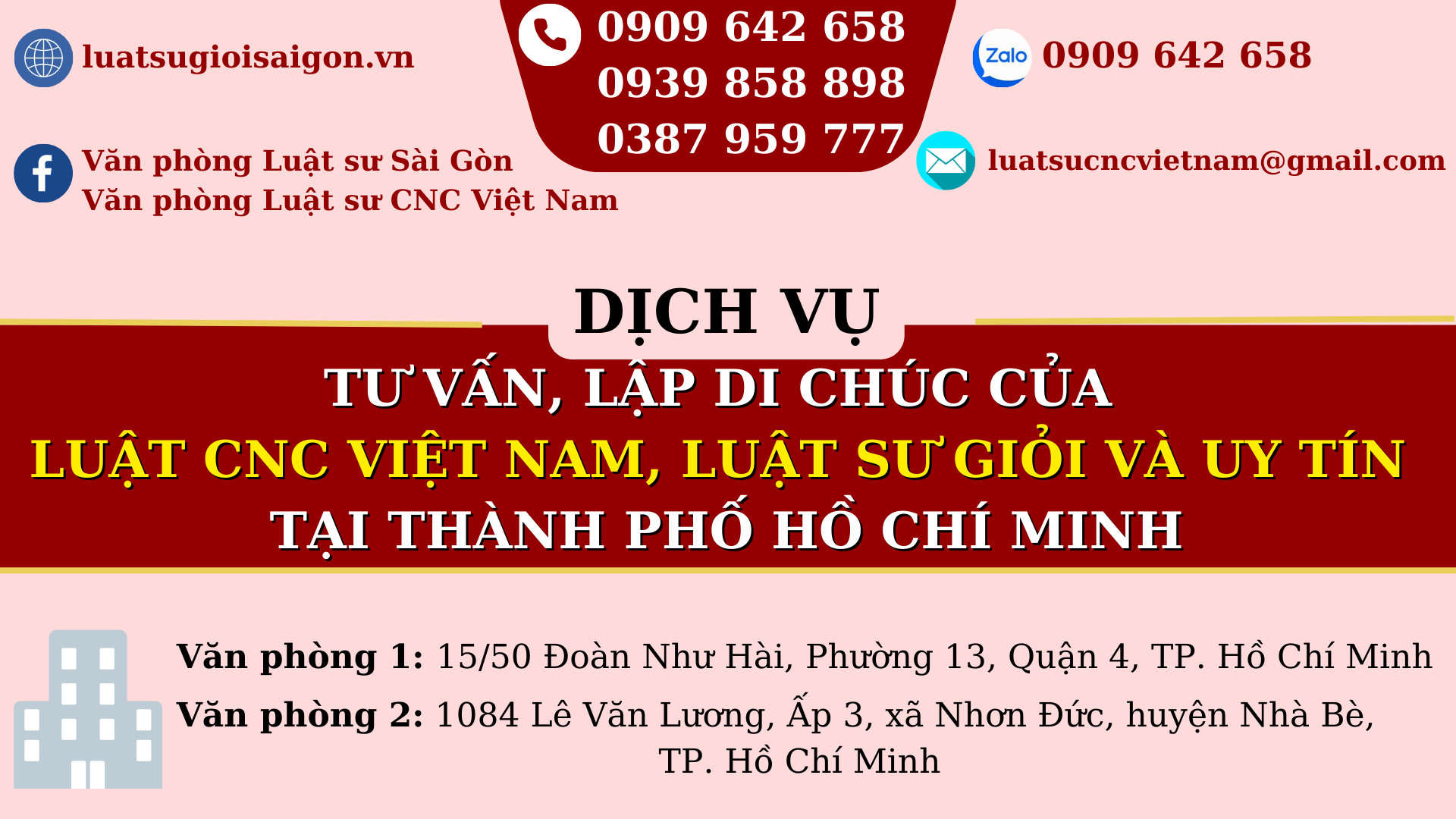 Dịch vụ lập di chúc nhanh, hiệu quả và chi phí thấp nhất