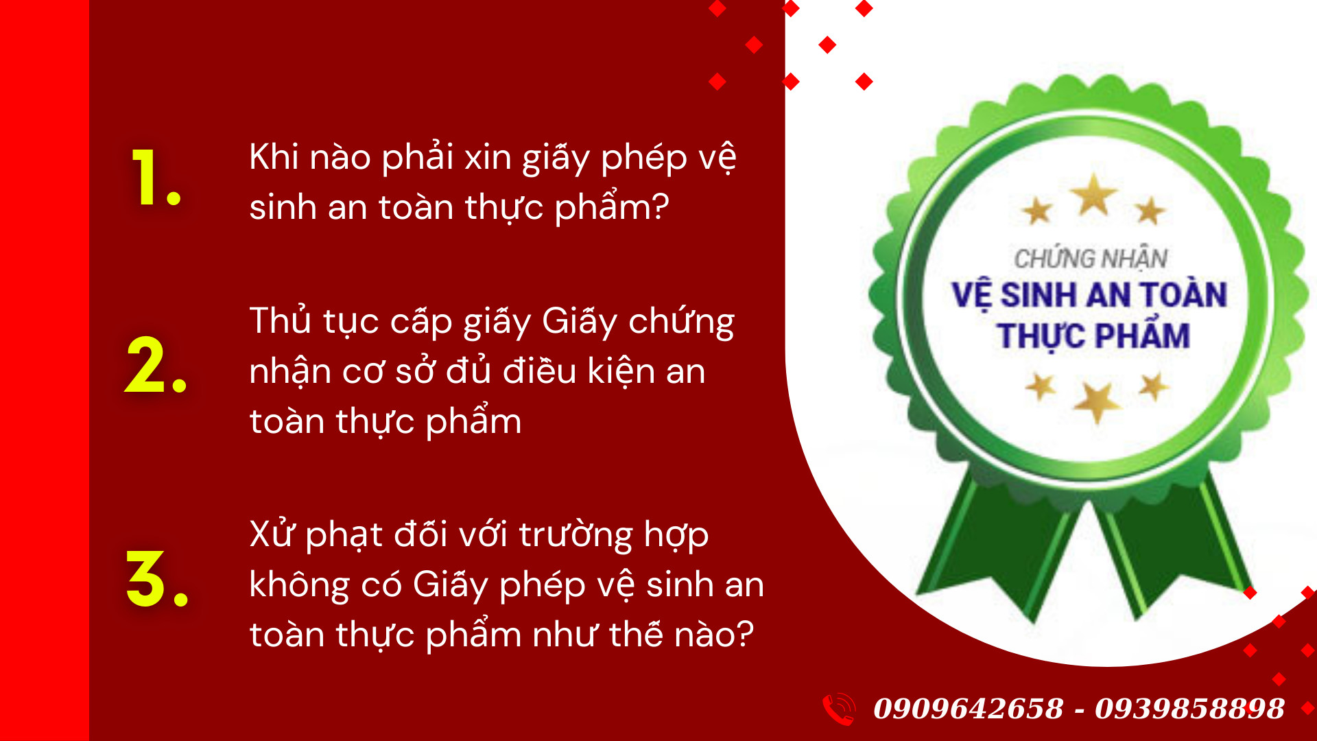 Xin giấy phép vệ sinh an toàn thực