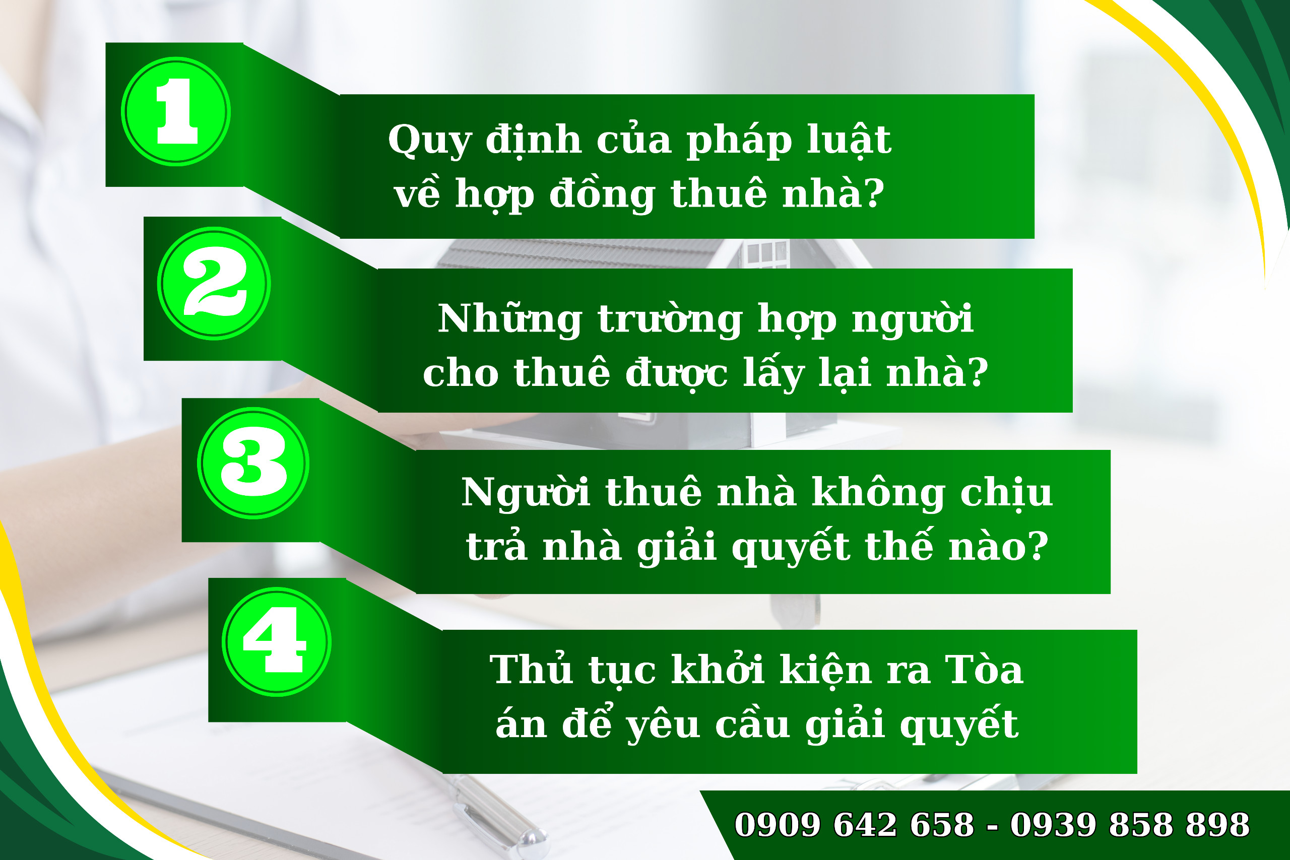 Luật sư giỏi tư vấn đòi lại nhà khi người thuê nhà không chịu trả nhà